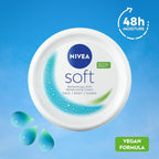 Nivea Soft Refreshing Moisturizing Cream for Face, Body & Hands - 300ml Jar