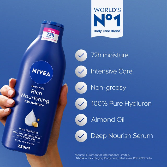 Nivea Body Lotion for Dry to Very Dry Skin Rich Nourishing 250 ml
