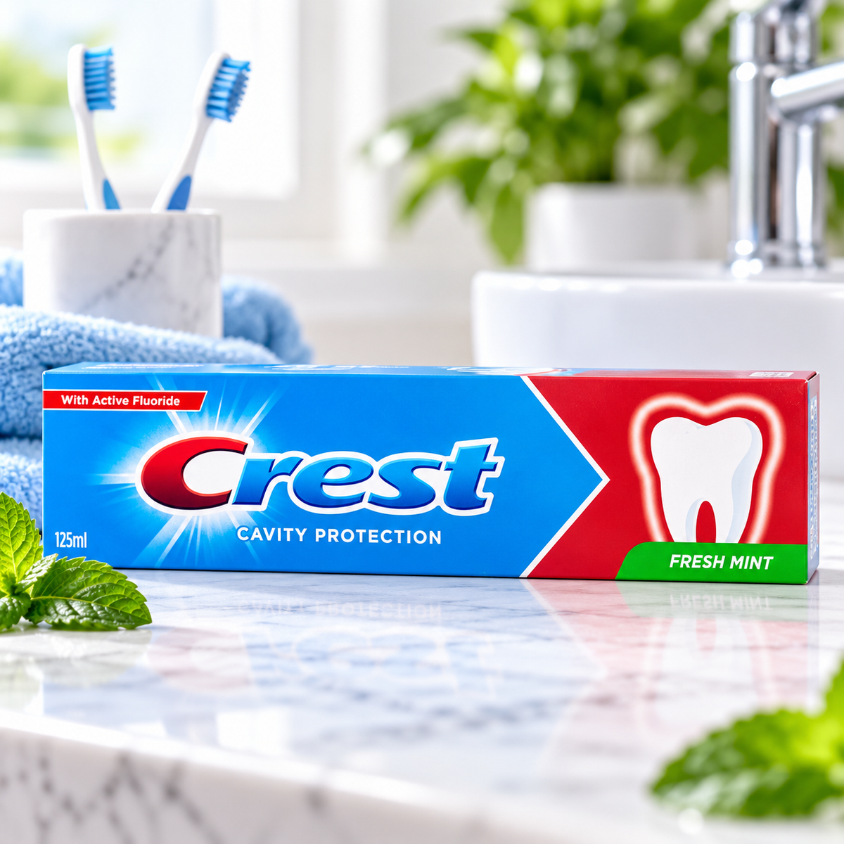 Crest Cavity Protect Fresh Mint Toothpaste | Twin Pack (2 x 125ml)