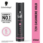 Schwarzkopf TAFT Power Hold 5 Hair Spray for Heat Protection, Cashmere like Softness for Dry - 250Ml.