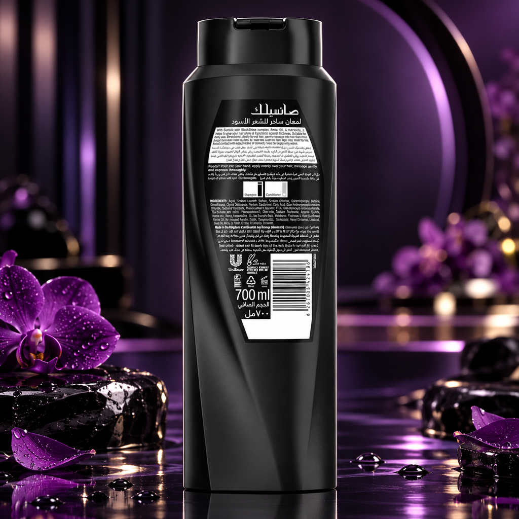 Sunsilk Black Shine Hair Shampoo - Extra Large Value Bottle (700ml)