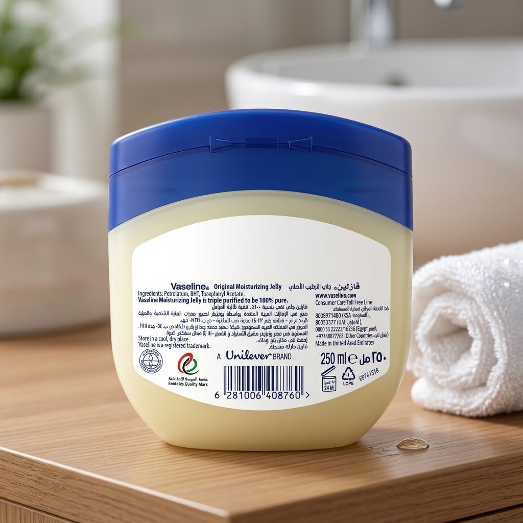Vaseline Original Pure Petroleum Jelly | Skin Protectant & Healing Jelly | 250ml
