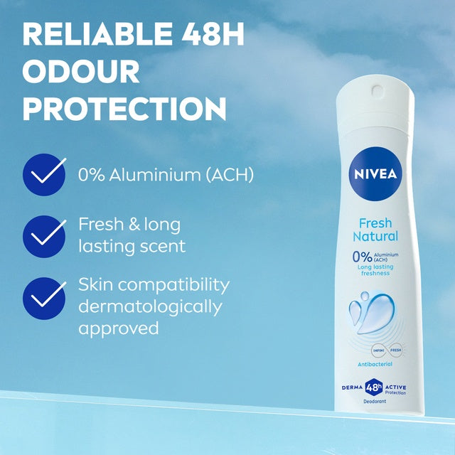 Nivea Fresh Natural Antiperspirant Spray for Women 48H Protection 150 ml