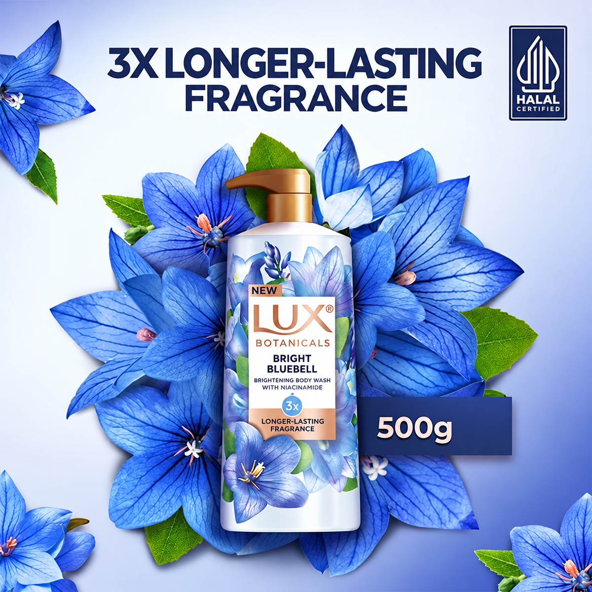 Lux Botanicals Bright Bluebell Body Wash | 580ml