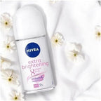 NIVEA Extra Brightening Underarm Roll-On Deodorant | 4 x 25ml