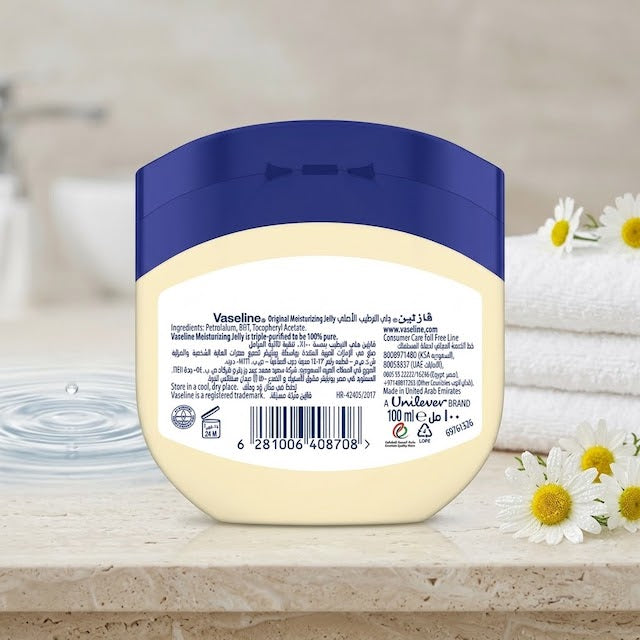Vaseline Original Pure Petroleum Jelly | Skin Protectant & Healing Jelly | 100ml (Twin Pack)