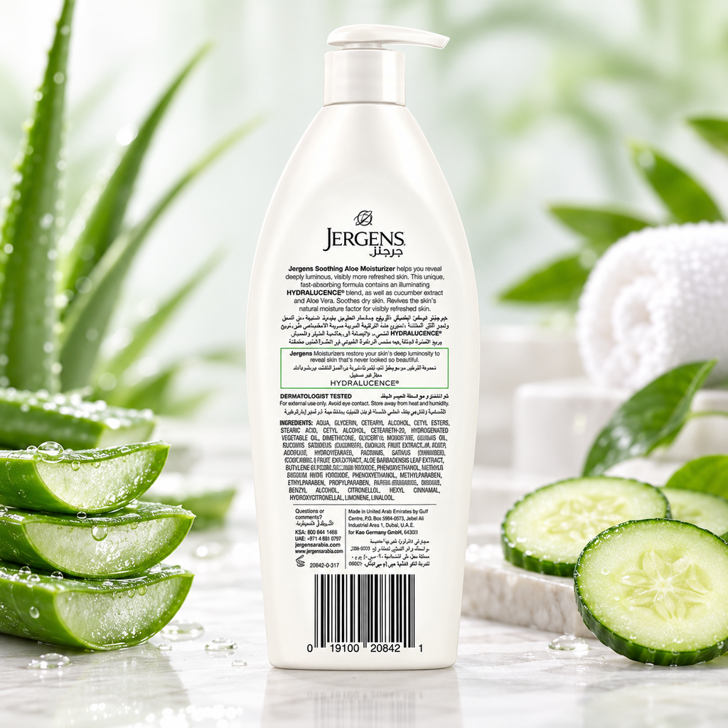 Jergens Soothing Aloe Vera & Cucumber Extract Moisturizer (400ml)
