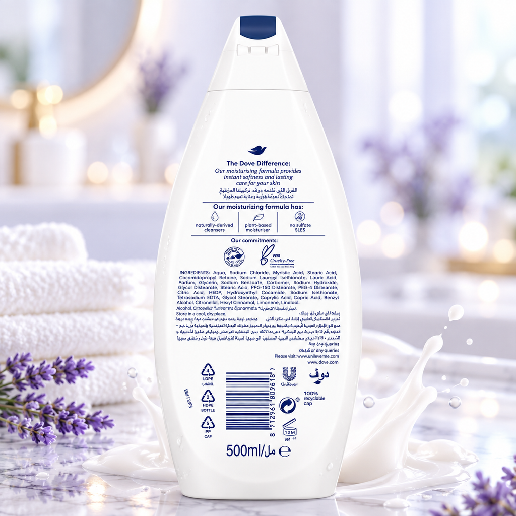Dove Hydrating Body Wash - Deeply Nourishing Formula (500ml)
