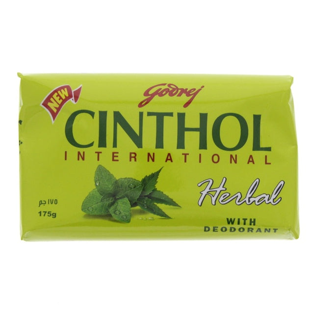 Cinthol Godrej Bar Soap 99.9% Germ Protection Herbal (With Deodarant) 175G