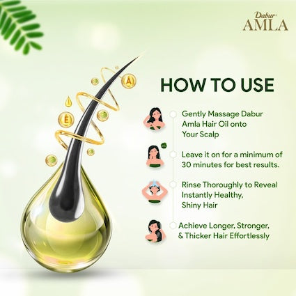 Dabur Amla Traditional Hair Oil for Long, Strong & Glossy Hair (300 ml)
