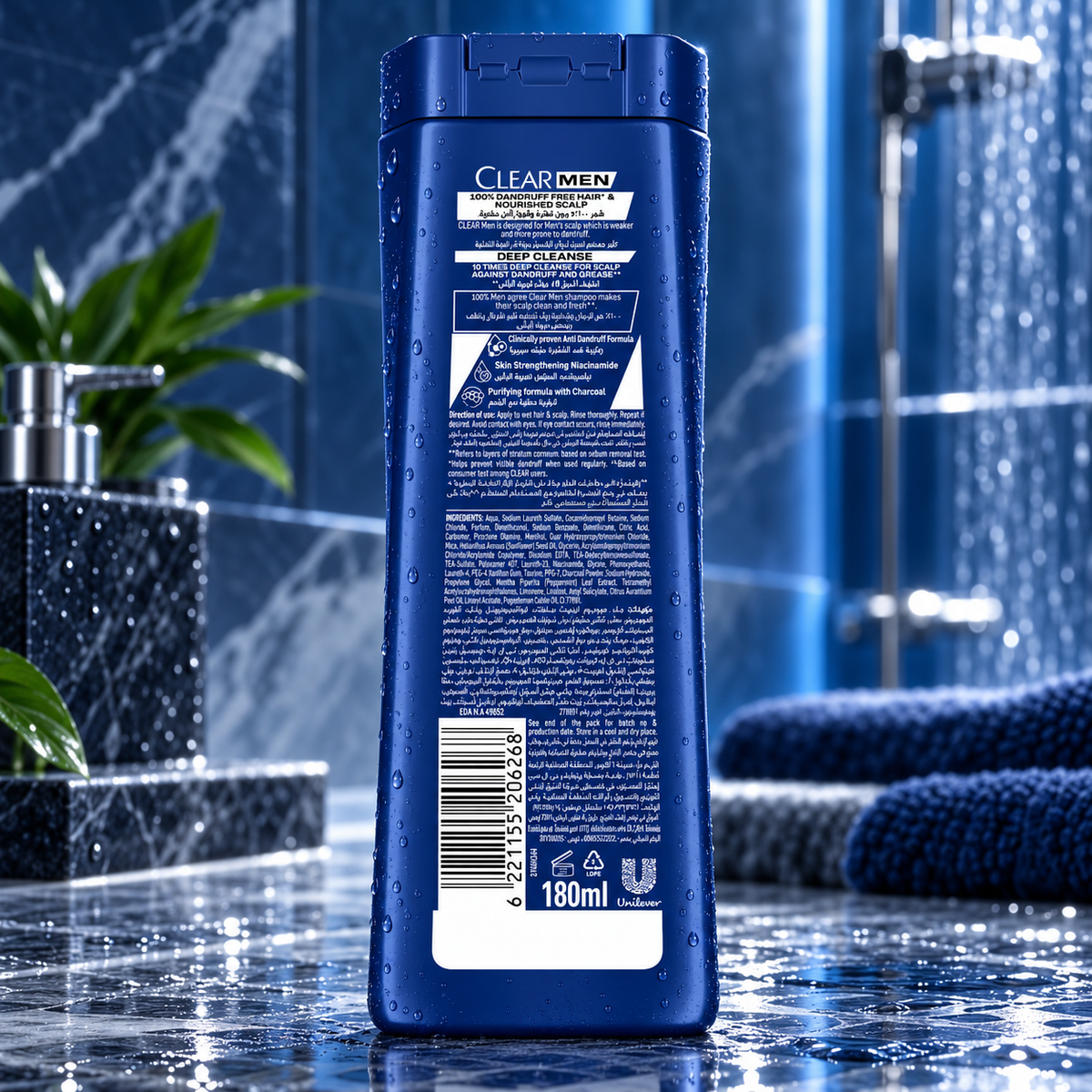Clear Men Purifying Scalp Care Shampoo - Deep Cleanse (180 ml)
