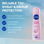 NIVEA Pearl & Beauty Antiperspirant Deodorant for Women 72H Active Protection Spray 150 ml