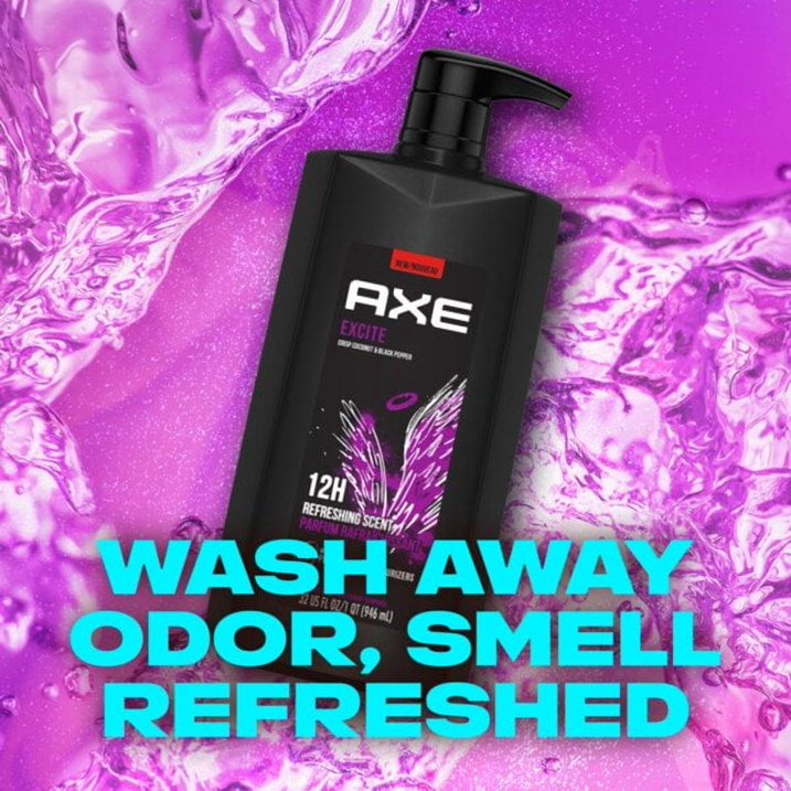 Axe Excite Daily Fragrance Cleanser for Hair, Face and Body - 1L Bottle