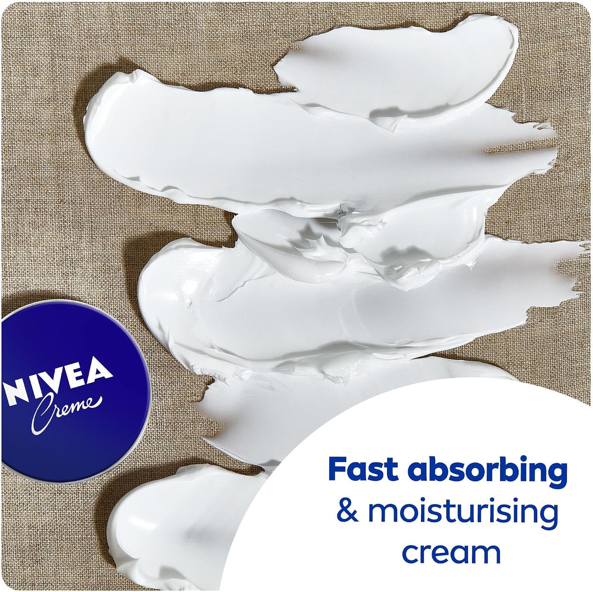 NIVEA Creme Tin Moisturizing Cream, Provides Intensive Protective Care for Soft and Supple Skin, 150ml