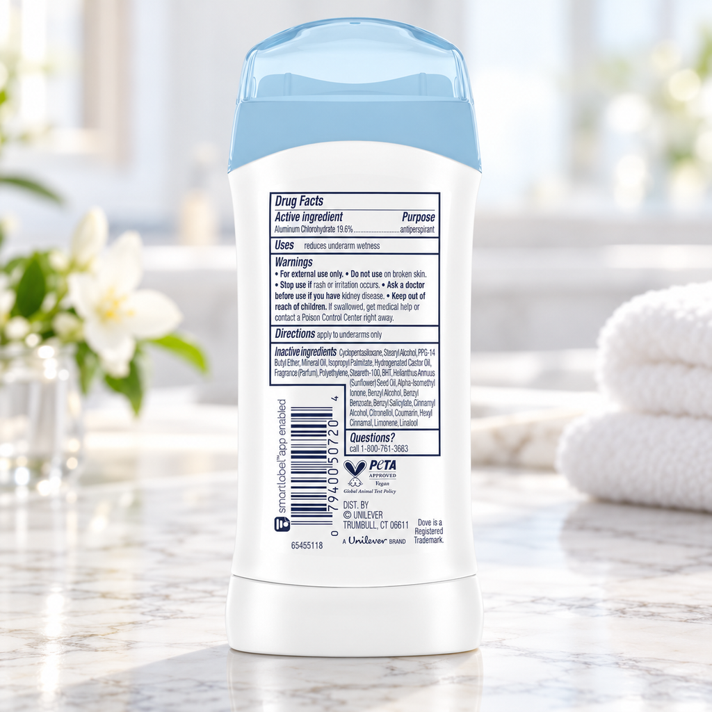 Dove Powder Soft Antiperspirant Deodorant Stick | 74g
