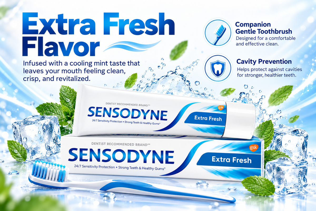 Sensodyne Extra Fresh Care Kit - 75 ml & Toothbrush