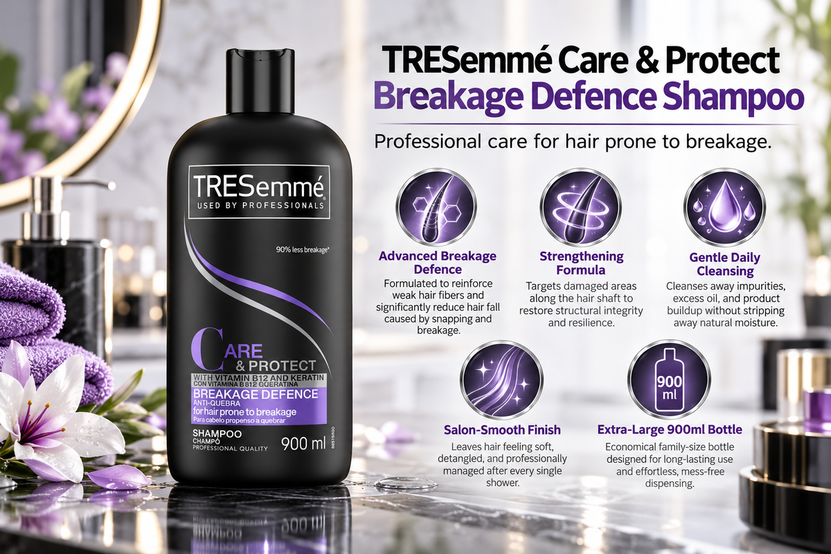 TRESemme Breakage Defence Strengthening Shampoo | 900ml Value Size