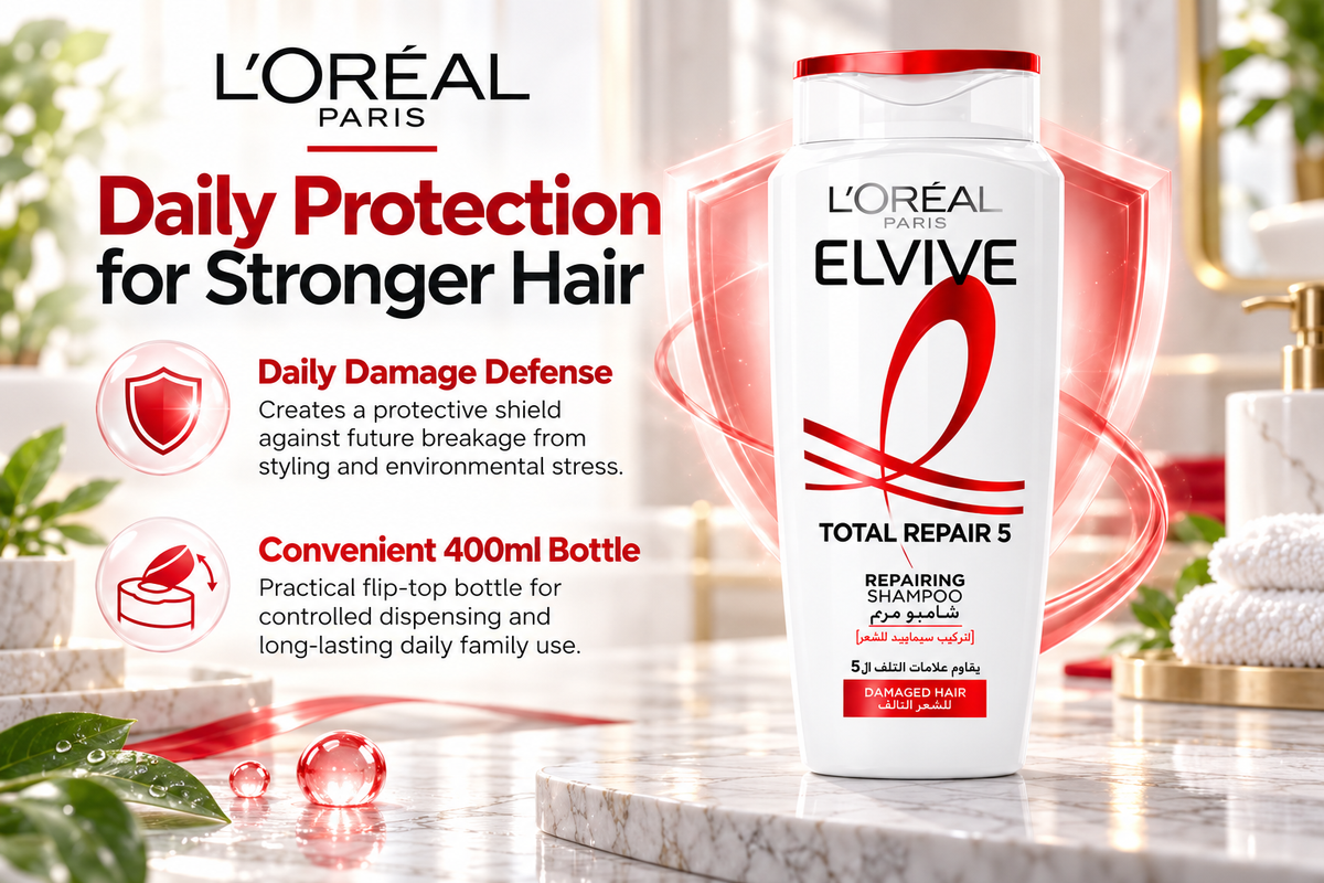 L'Oréal Paris Elvive Total Repair 5 Shampoo for Damaged Hair | 400ml
