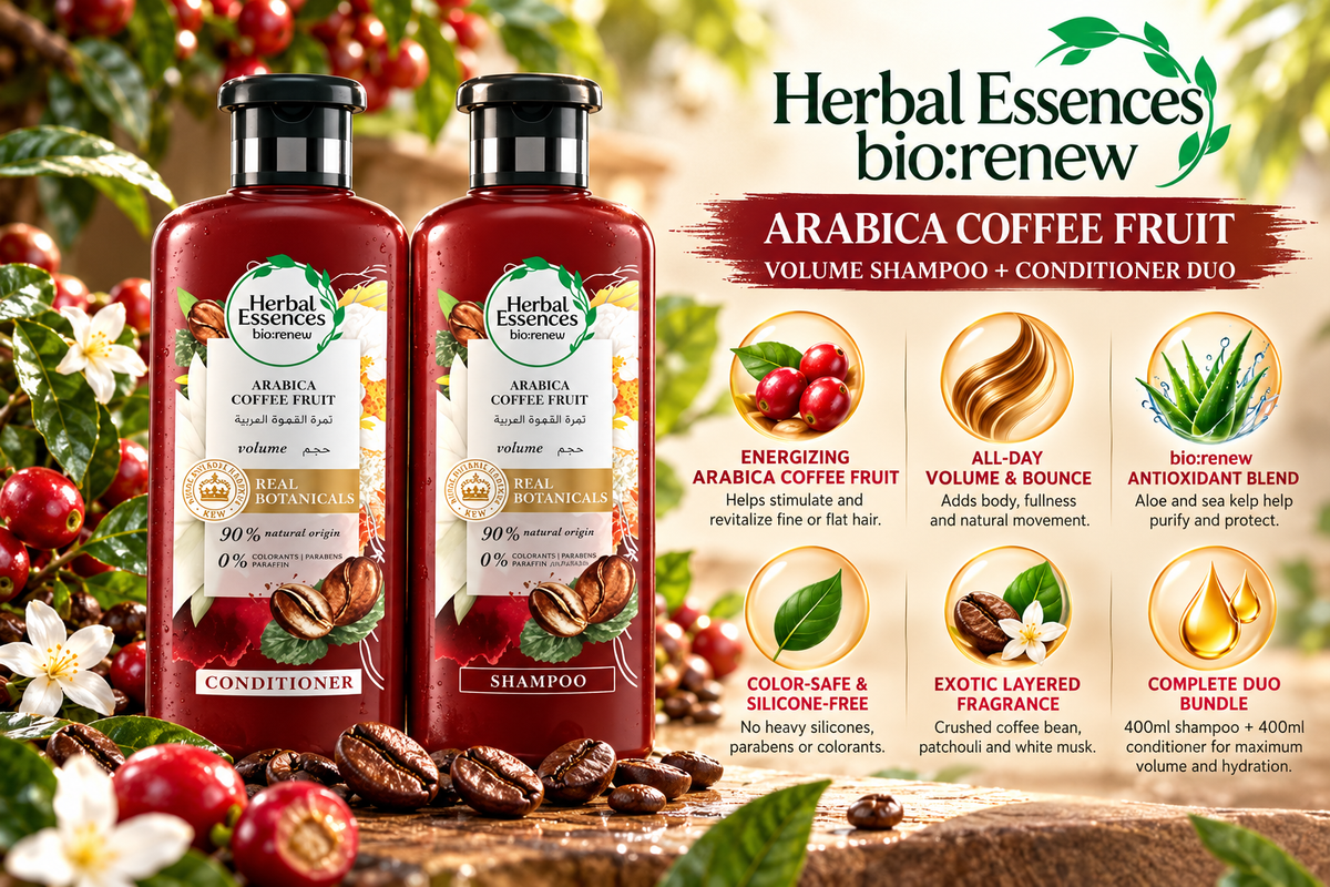 Herbal Essences bio:renew Volume Arabica Coffee Fruit Shampoo & Conditioner Set | 2 x 400ml