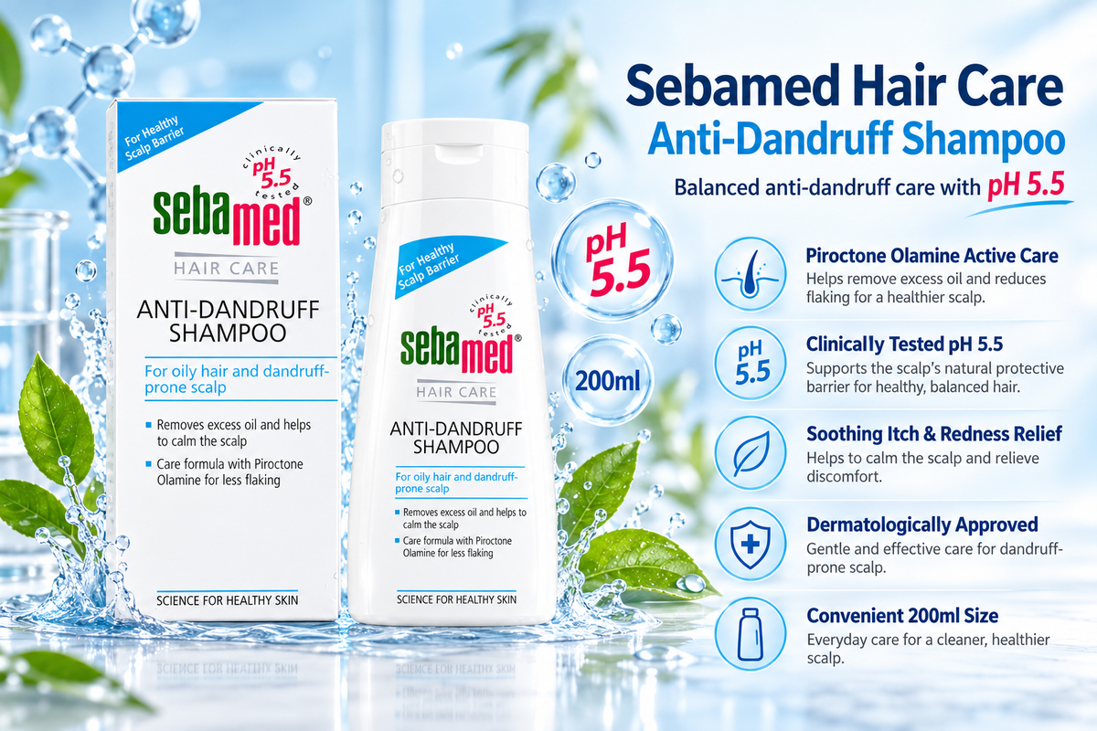 Sebamed Anti-Dandruff Shampoo | pH 5.5 Scalp Care | 200 ml