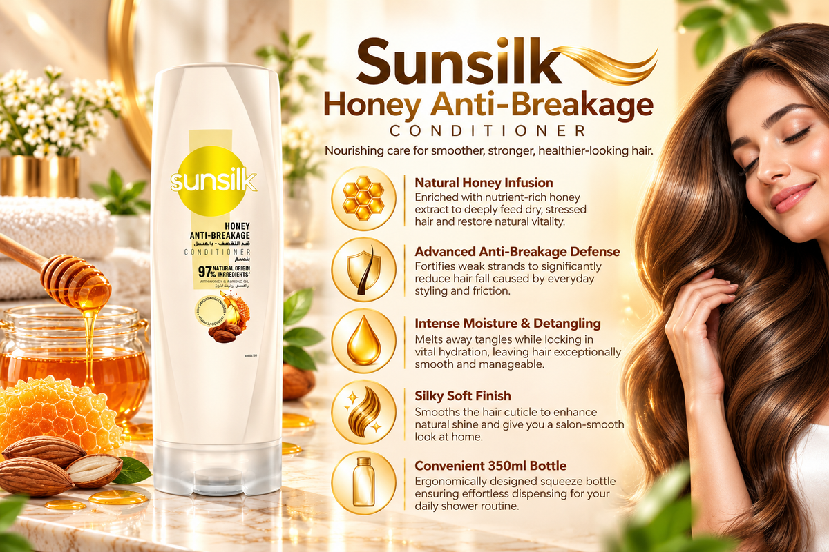 Sunsilk Honey Anti-Breakage Hair Conditioner | Strengthening Care | 350ml