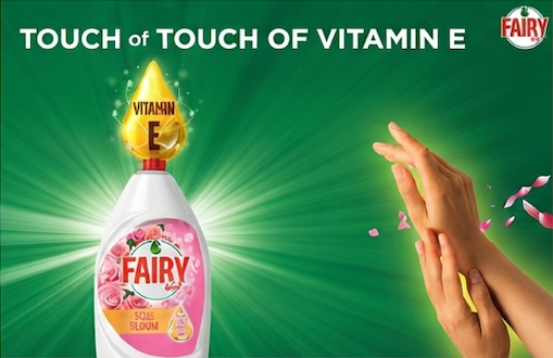 Fairy Rose Bloom Touch Of Vitamin E Dishwashing Liquid 600 ml