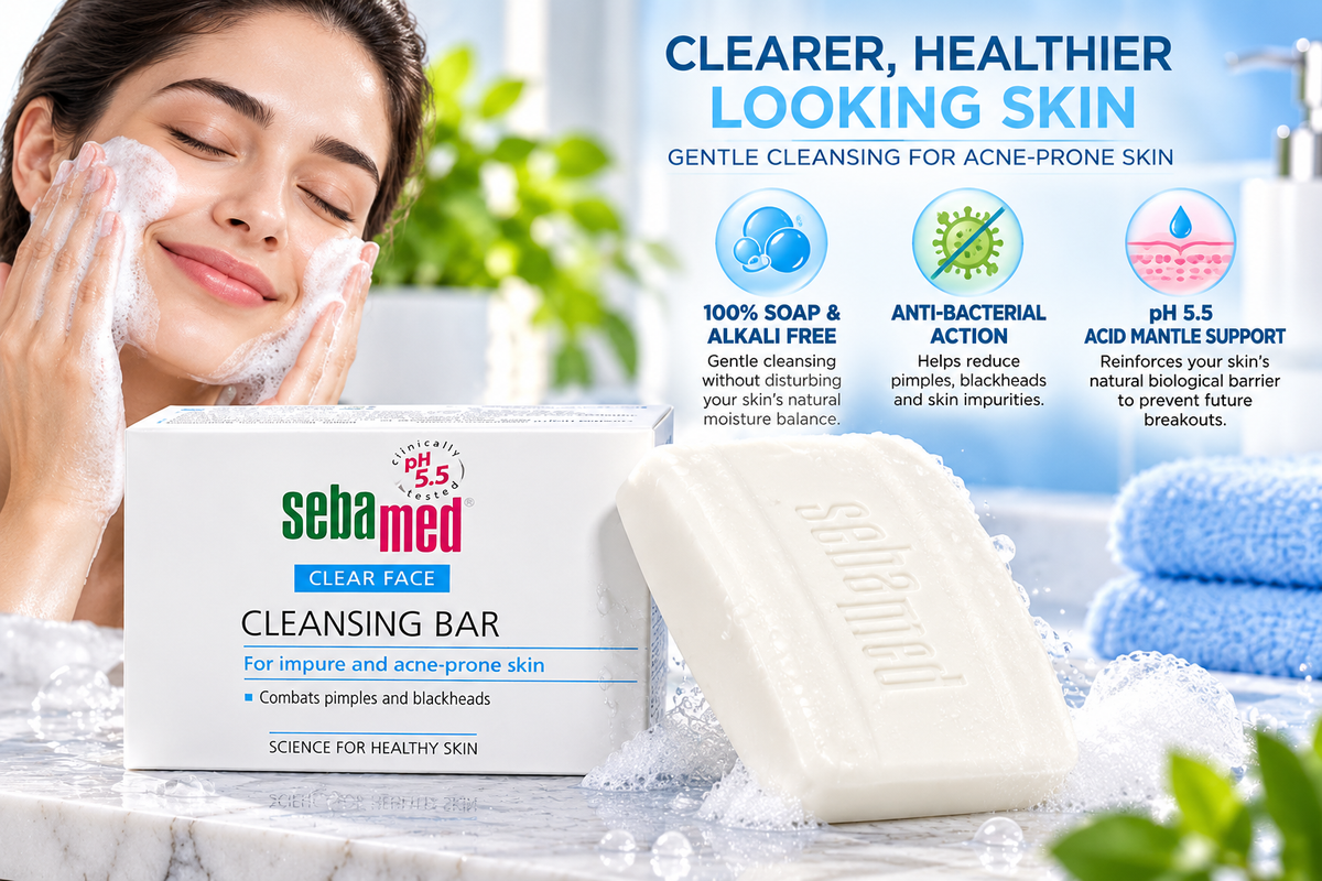 Sebamed Clear Face Cleansing Bar Soap for Acne-Prone Skin | 150g