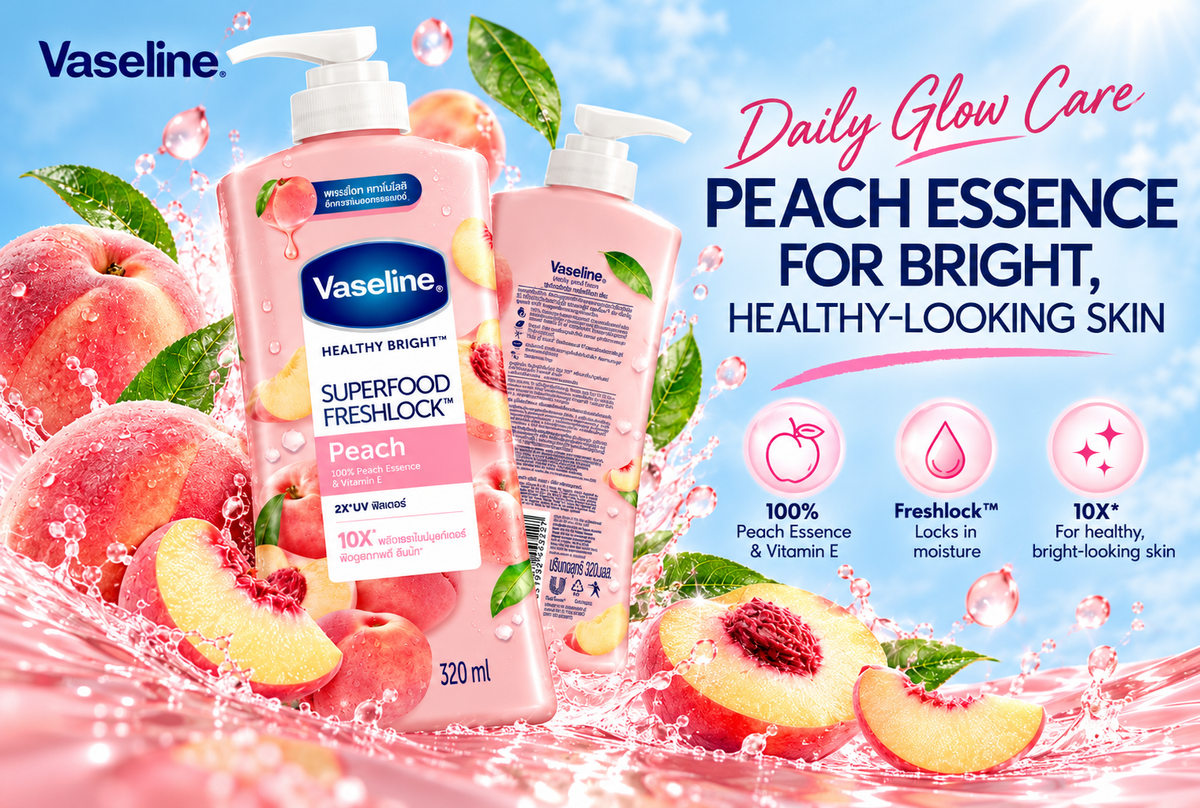 Vaseline Peach Superfood Lotion 320ml