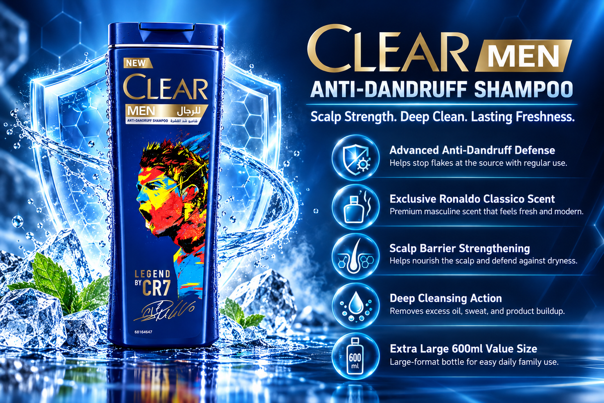CLEAR Men Deep Clean Scalp Shampoo - Ronaldo Classico Edition (600 ml)