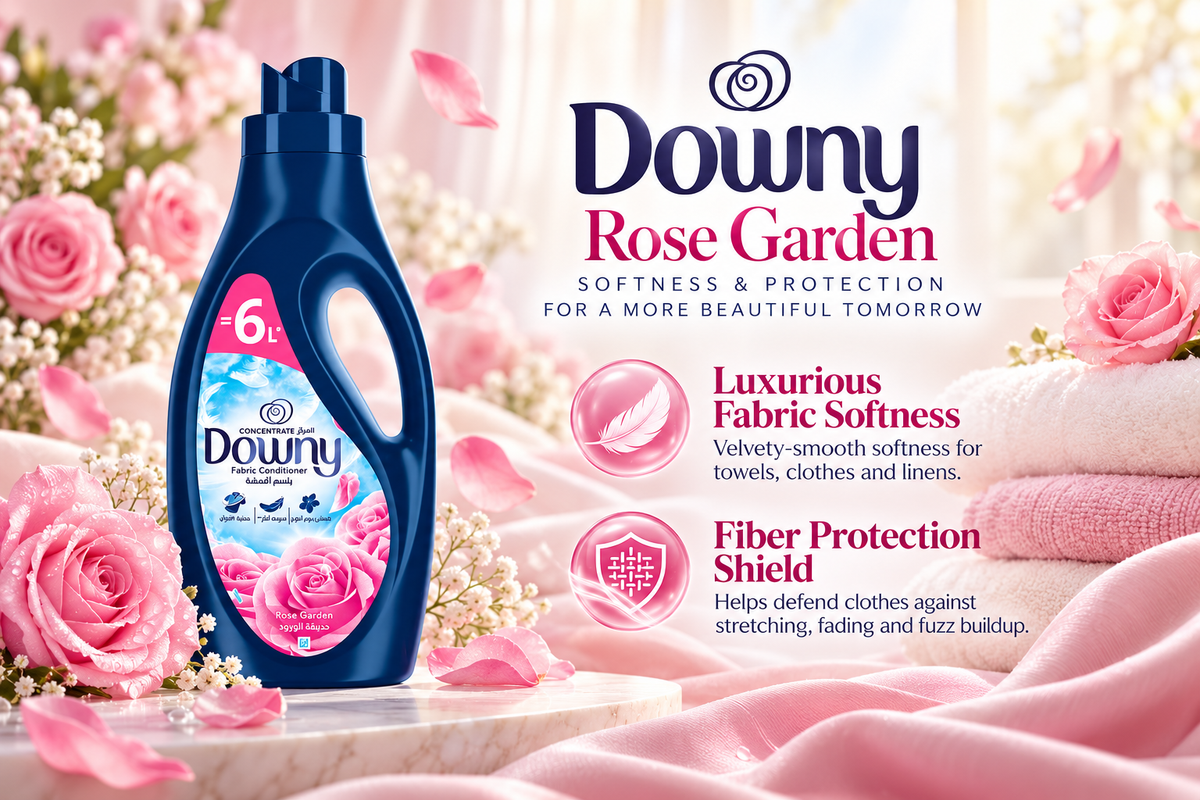 Downy Rose Garden Concentrate Fabric Softener & Enhancer | 2 Litre Value Pack