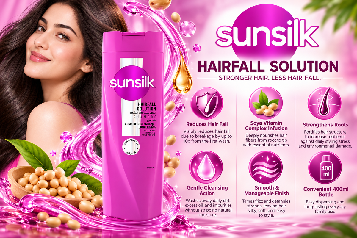 Sunsilk Hair Fall Solution Strengthening Shampoo | 400ml