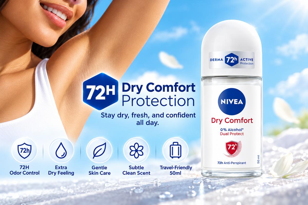 Nivea Dry Comfort Antiperspirant Roll-On for Women | 50ml