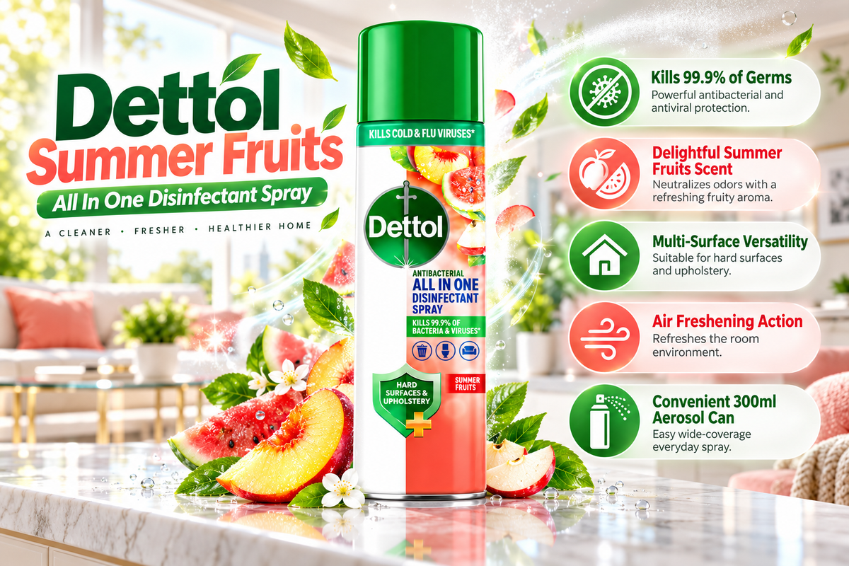 Dettol All-in-One Disinfectant Spray | Summer Fruits Scent | 300ml