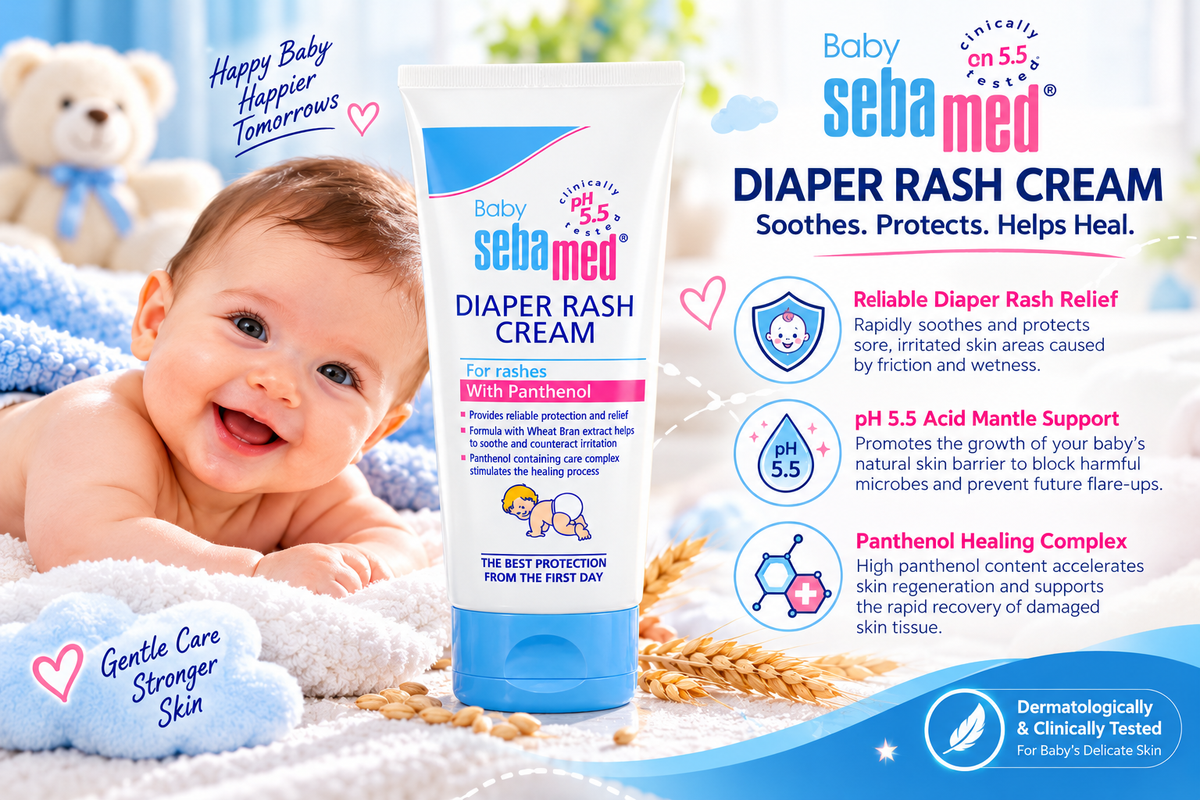 Sebamed Baby Diaper Rash Cream with Panthenol & pH 5.5 | 100ml