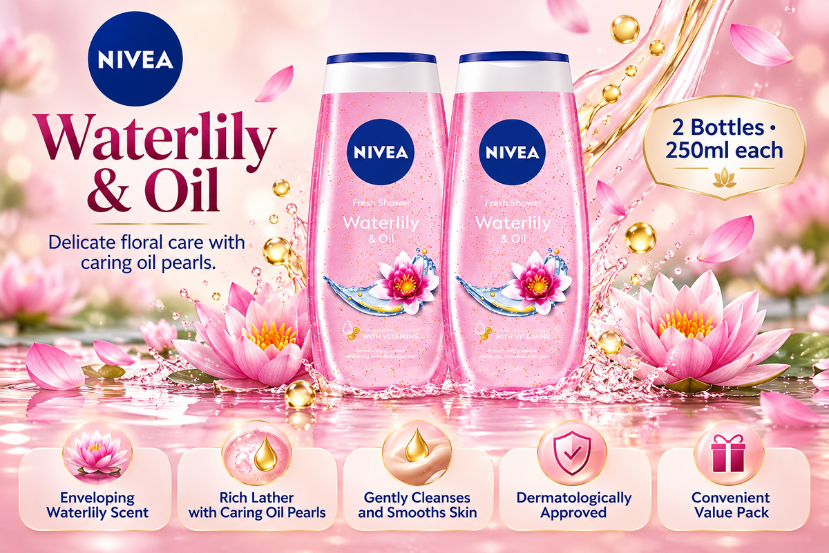 Nivea Waterlily & Oil Shower Gel | 250ml (2-Pack)