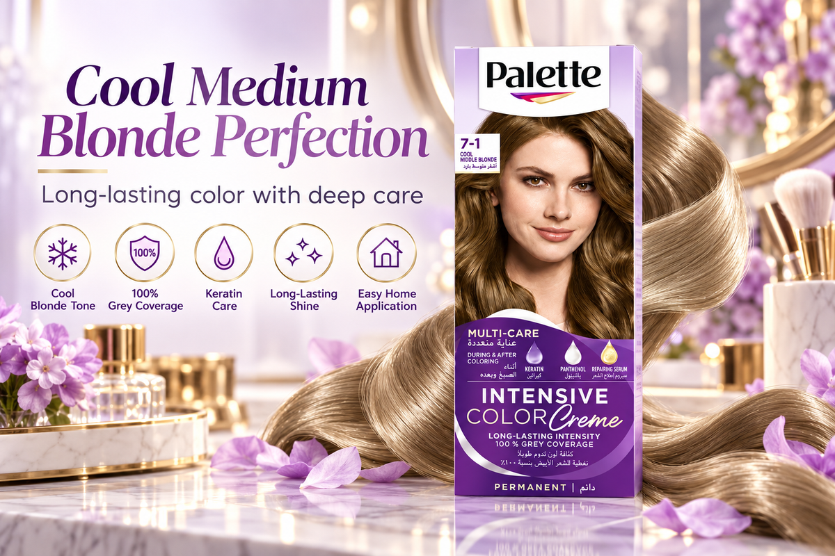 Schwarzkopf Palette Intensive Permanent Hair Color - Cool Medium Blonde (7-1)