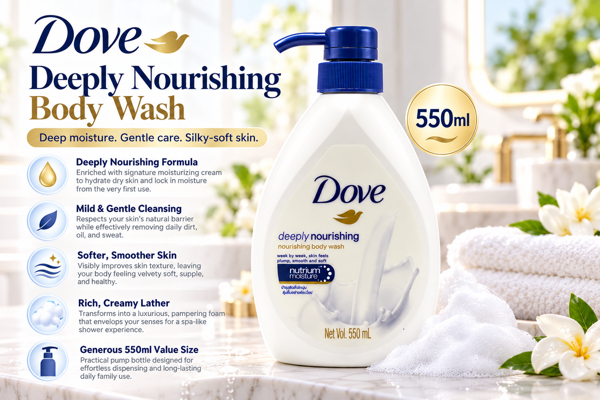 Dove Deeply Nourishing Body Wash with Moisturizing Cream | 550ml