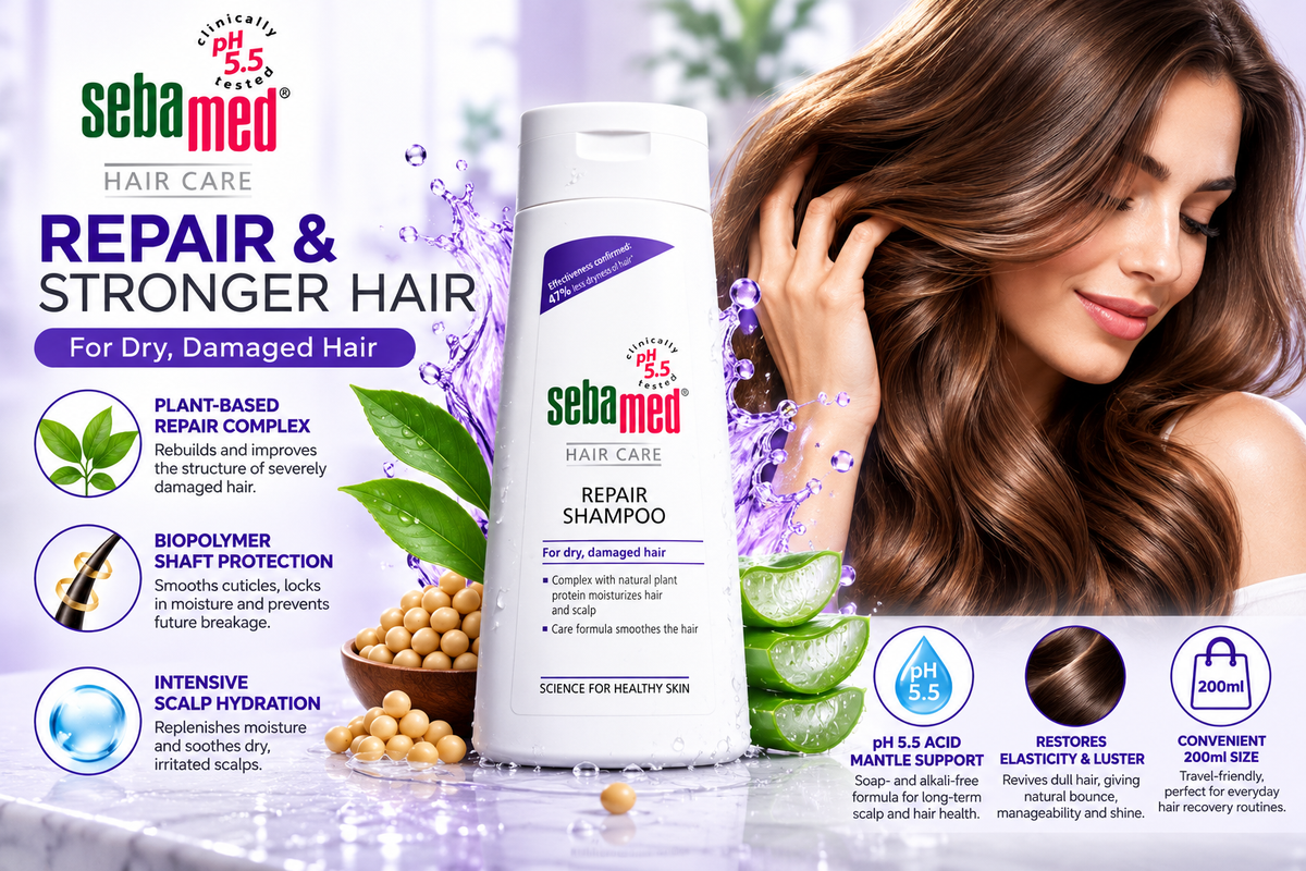 Sebamed Restorative pH 5.5 Scalp & Hair Treatment Shampoo - 200 ml
