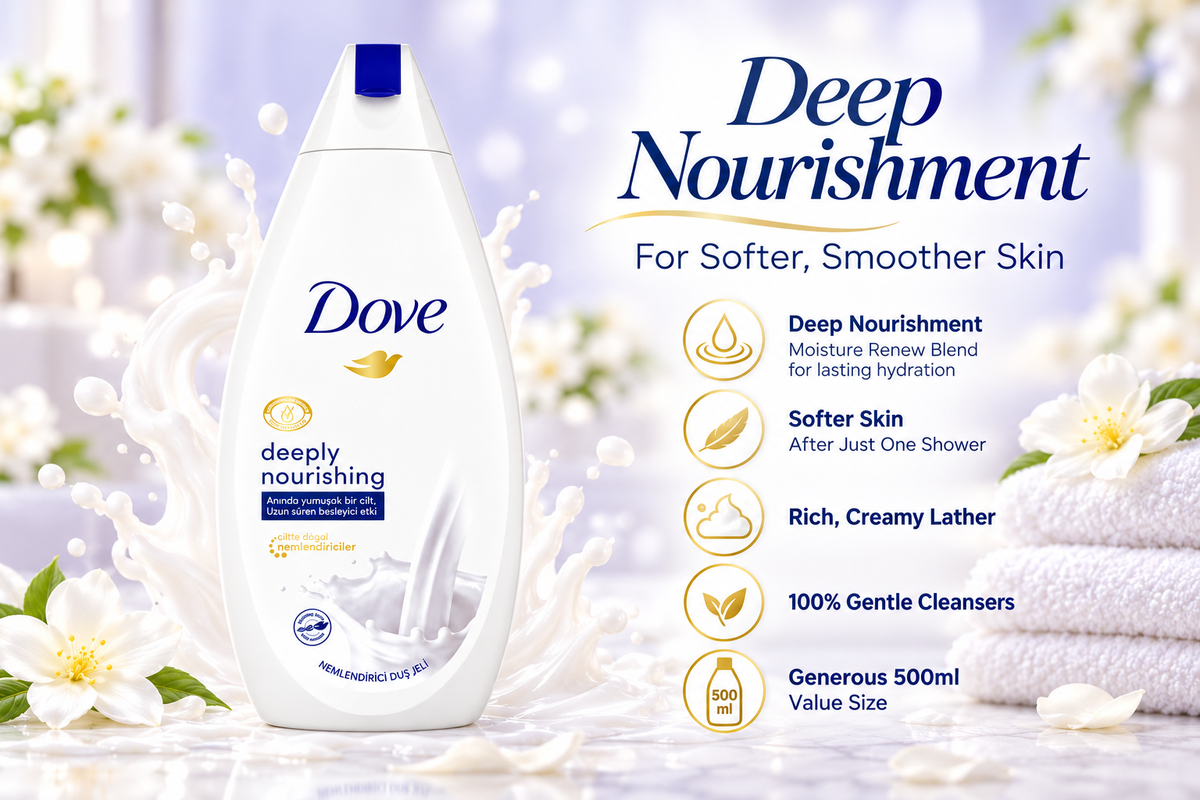 Dove Hydrating Body Wash - Deeply Nourishing Formula (500ml)
