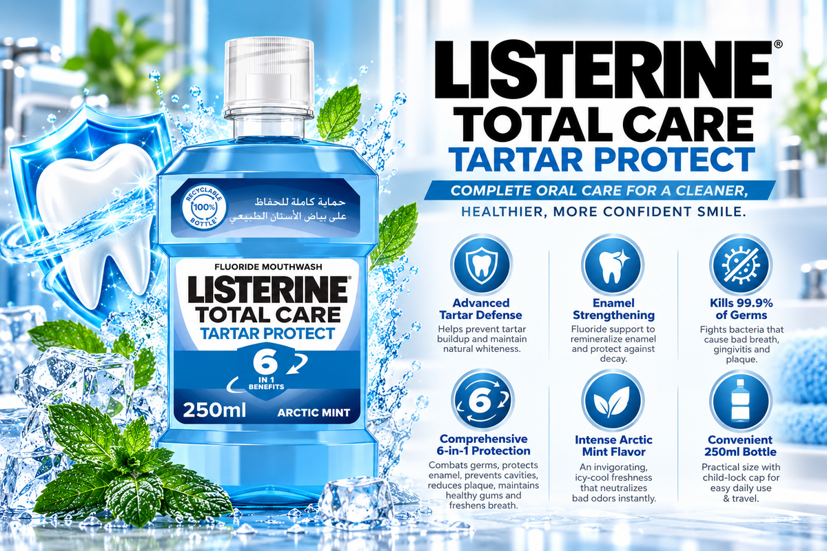Listerine Total Care Tartar Protect Mouthwash Arctic Mint | 250ml