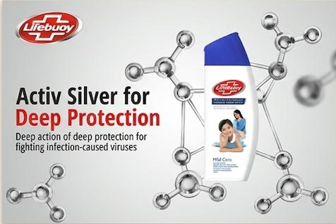LIFEBUOY BODY WASH MILD CARE 300 ML / ACTIVE SILVER FORMULA