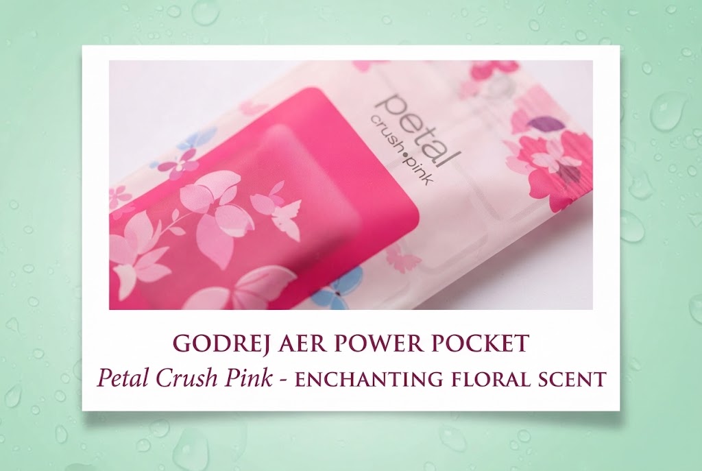Godrej aer Power Pocket Bathroom Freshener – Jasmine Floral Delight (10g) | Lasts up to 30 days | Germ Protection