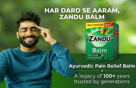 Zandu Balm, 50ml x Pack of 2, Effective relief from Headache, Body Pain, Sprain and Cold