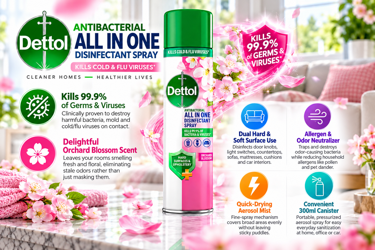 Dettol All-in-One Disinfectant Surface Spray - Orchard Blossom | 300ml