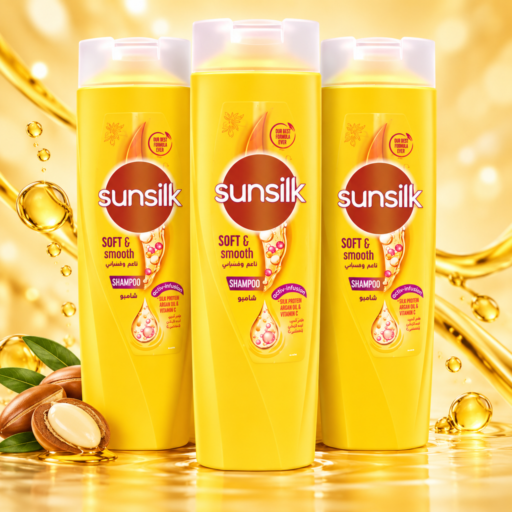 Sunsilk Soft & Smooth Shampoo 350ml – Smooth, Manageable & Silky Hair 3pcs