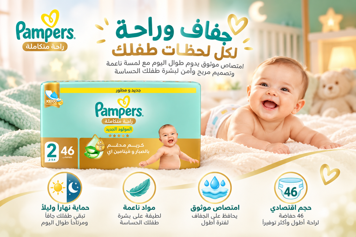 Pampers Premium Care Size 2 - 46 Diapers Value Pack