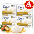 Dove Nourishing Cream & Argan Oil Beauty Bar 90g x 4Pcs