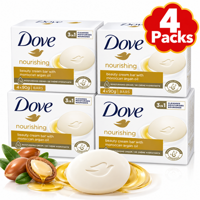 Dove Nourishing Cream & Argan Oil Beauty Bar 90g x 4Pcs