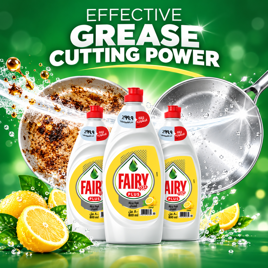 Fairy Lemon Dishwashing Liquid Offer Pack – 800ml 3pcs