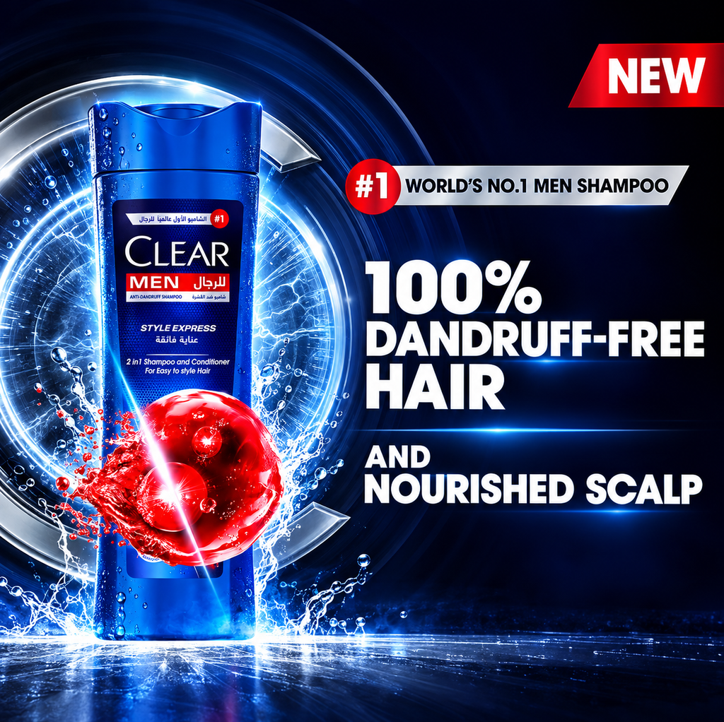 Clear Men 2-in-1 Style Express Shampoo 350ml – 2PC Set
